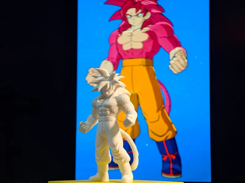 ROUND9龙珠GT龙珠大魔超级赛亚人4 Dragon Ball SS4 白模摆件18厘米