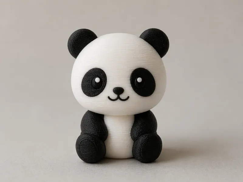 3D Printed Cute Little Panda For Showcase