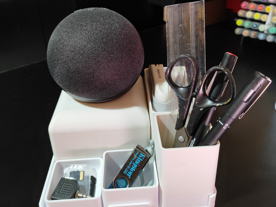 All-in-One Desktop Organizer & Echo Dot Stand