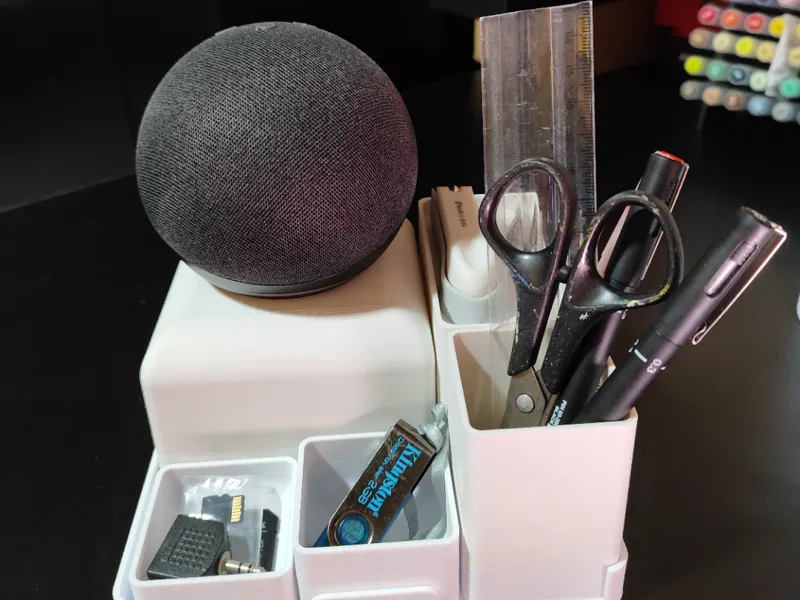 All-in-One Desktop Organizer & Echo Dot Stand