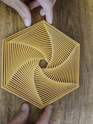 Spiral Fidget Hexagon Large