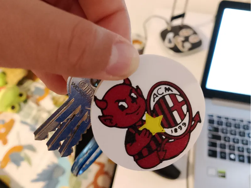 portachiavi ac milan con diavolo