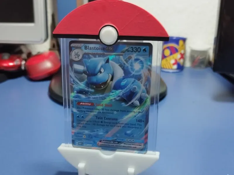 Pokemon card stand poke ball