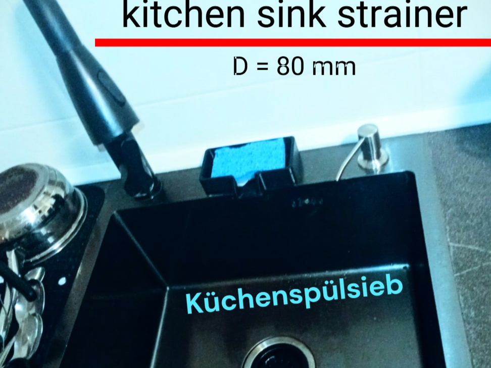 Kitchen Sink Strainer / Spülbecken Sieb Filter D80