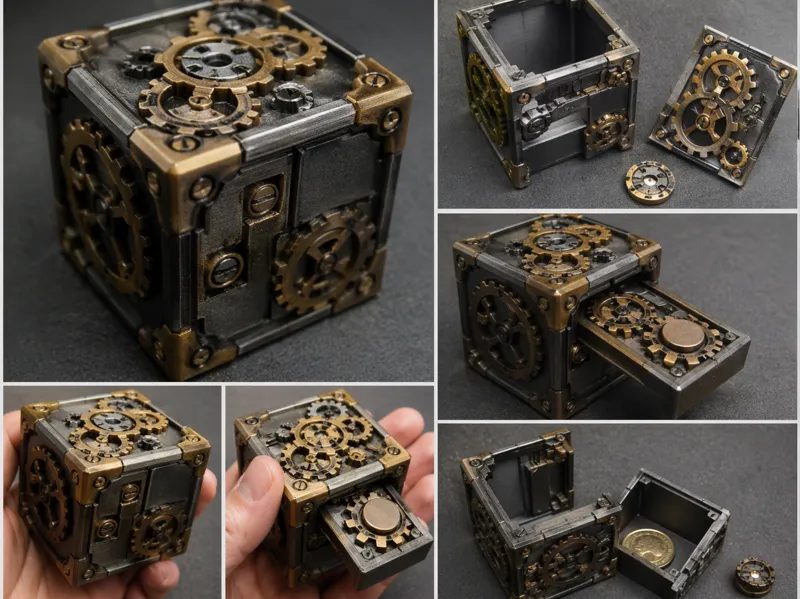 Steampunk-style puzzle box