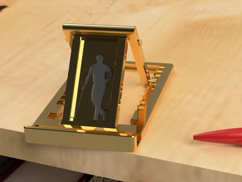 Cellphone Stand with Golfer Silhouette