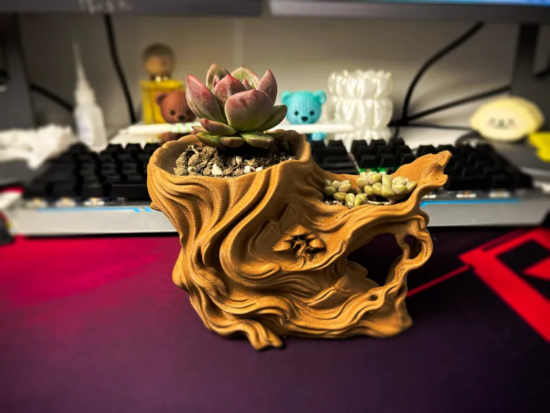 树根植物空盆