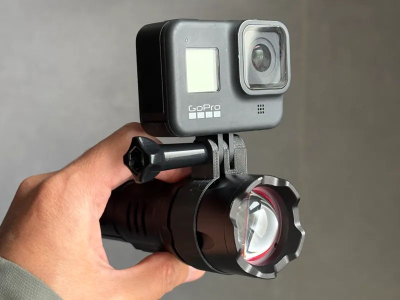 GoPro 手电筒 支架 底座 运动相机 固定 配件