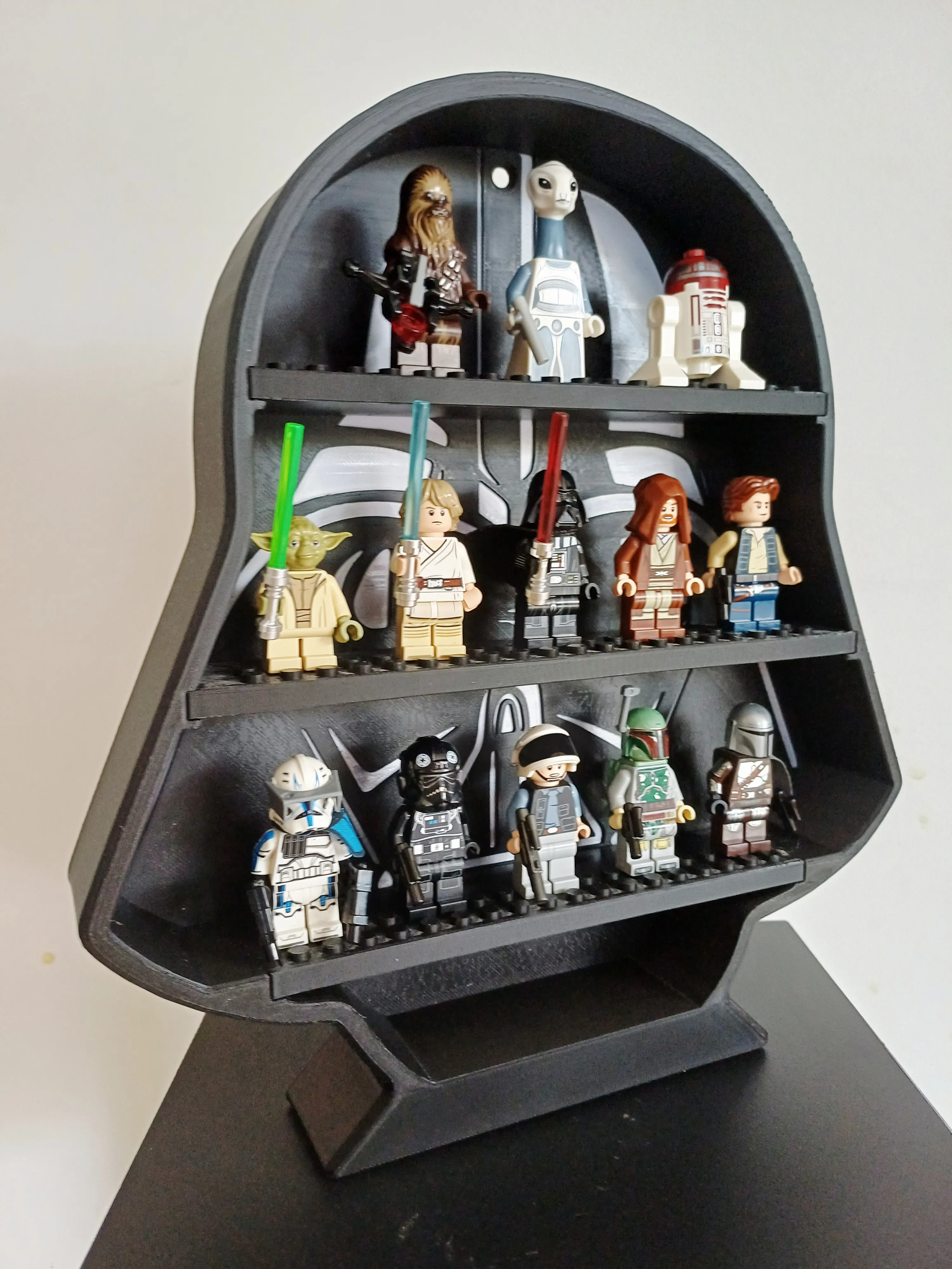 Vader Star Wars Brick minifigure Stand Display - Free 3D Print Model ...