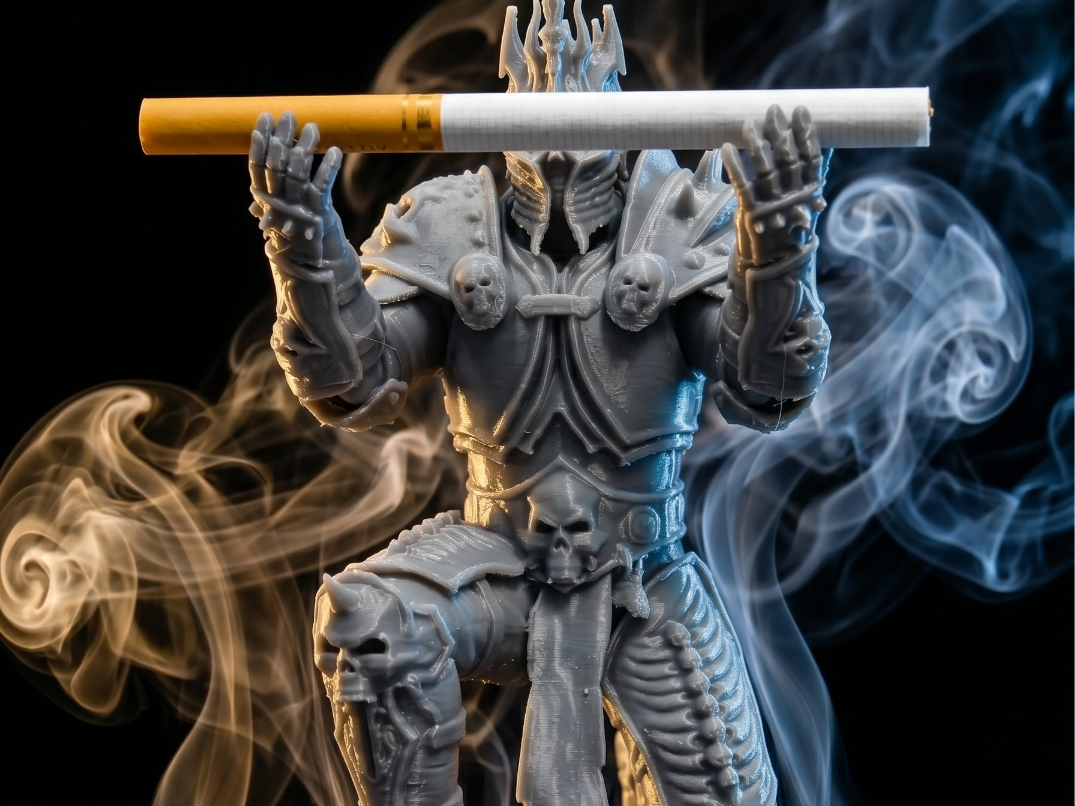 魔兽世界 阿尔萨斯 巫妖王 香烟架/递烟模型