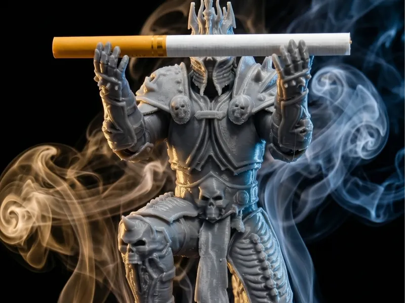 魔兽世界 阿尔萨斯 巫妖王 香烟架/递烟模型