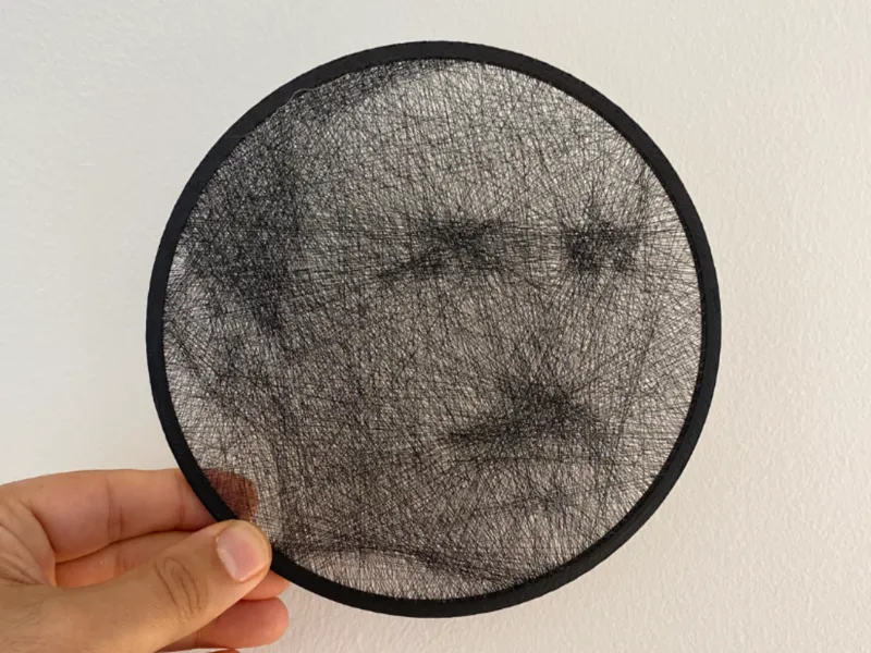 3D Printed String Art Illusion