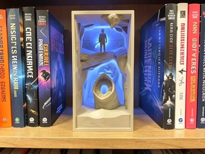 Sand Dune Booknook Diorama Bookshelf Decor Lamp