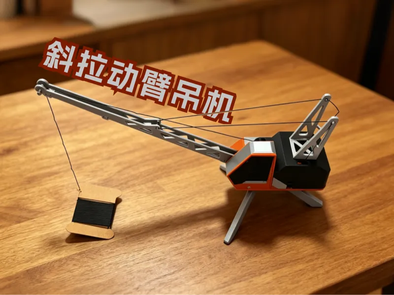 斜拉动臂吊机 可动玩具