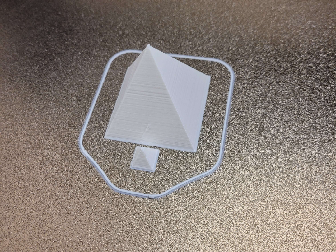 10 to105mm hollow pyramids with ~2.5mm thick walls