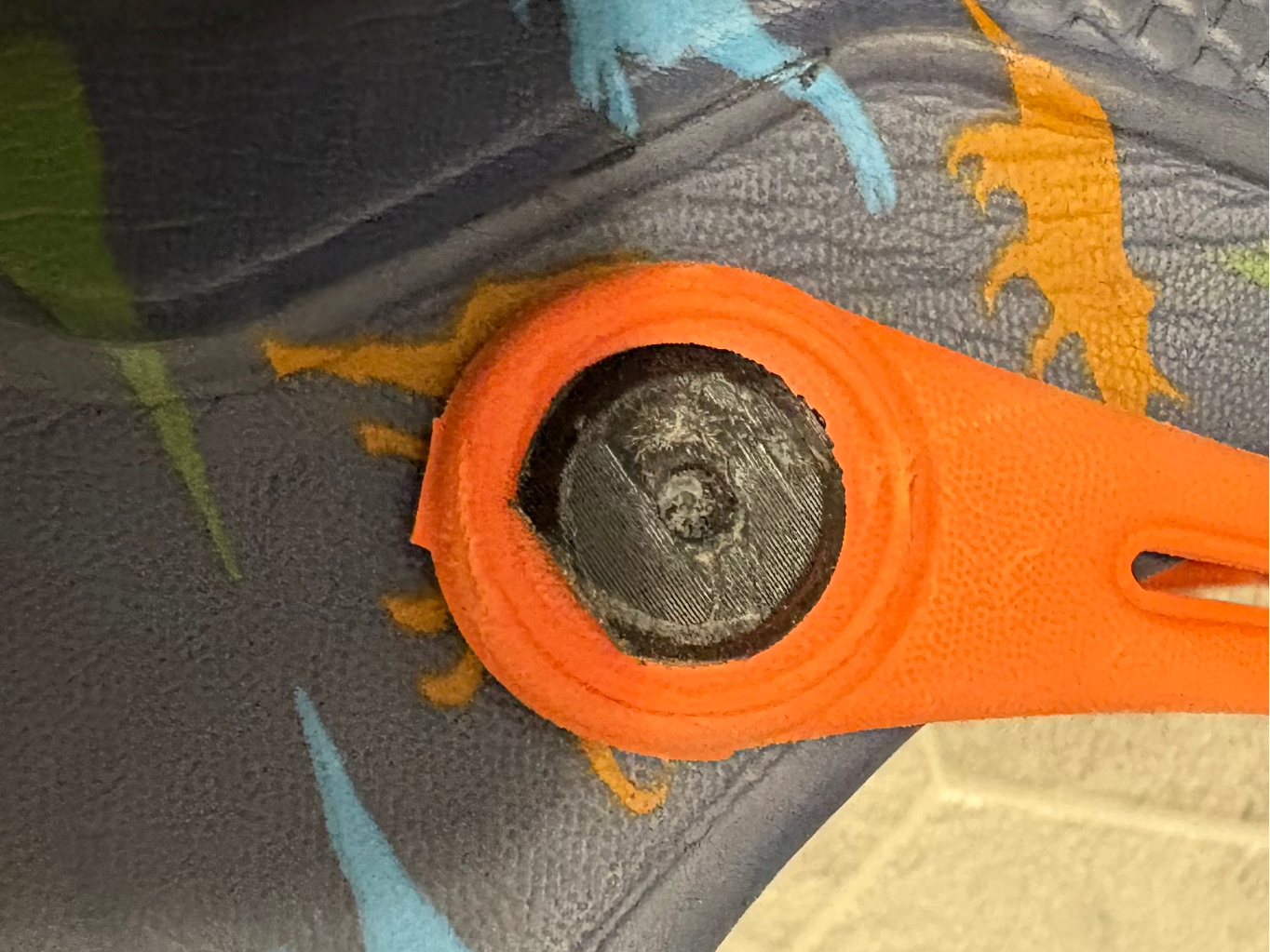 Strap pin for Croc style shoe