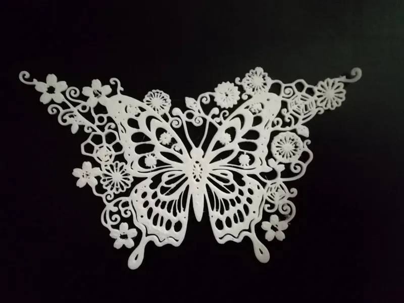 wallart 花と蝶 (19CM×11CM)