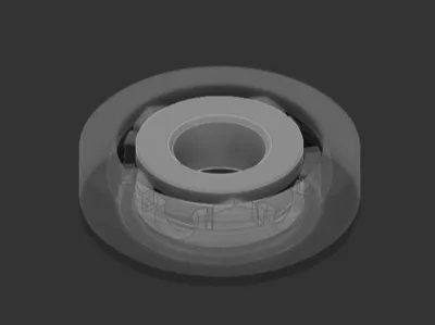 Parametric Printing Ball Bearing - Embedded Steel Balls