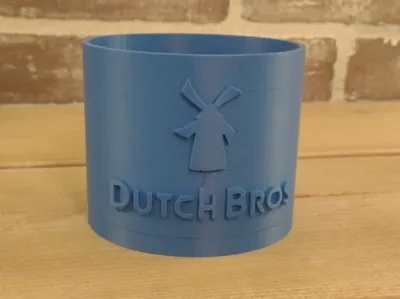 Dutch Bros Themed Desk Cup Holder - Screw Clamp