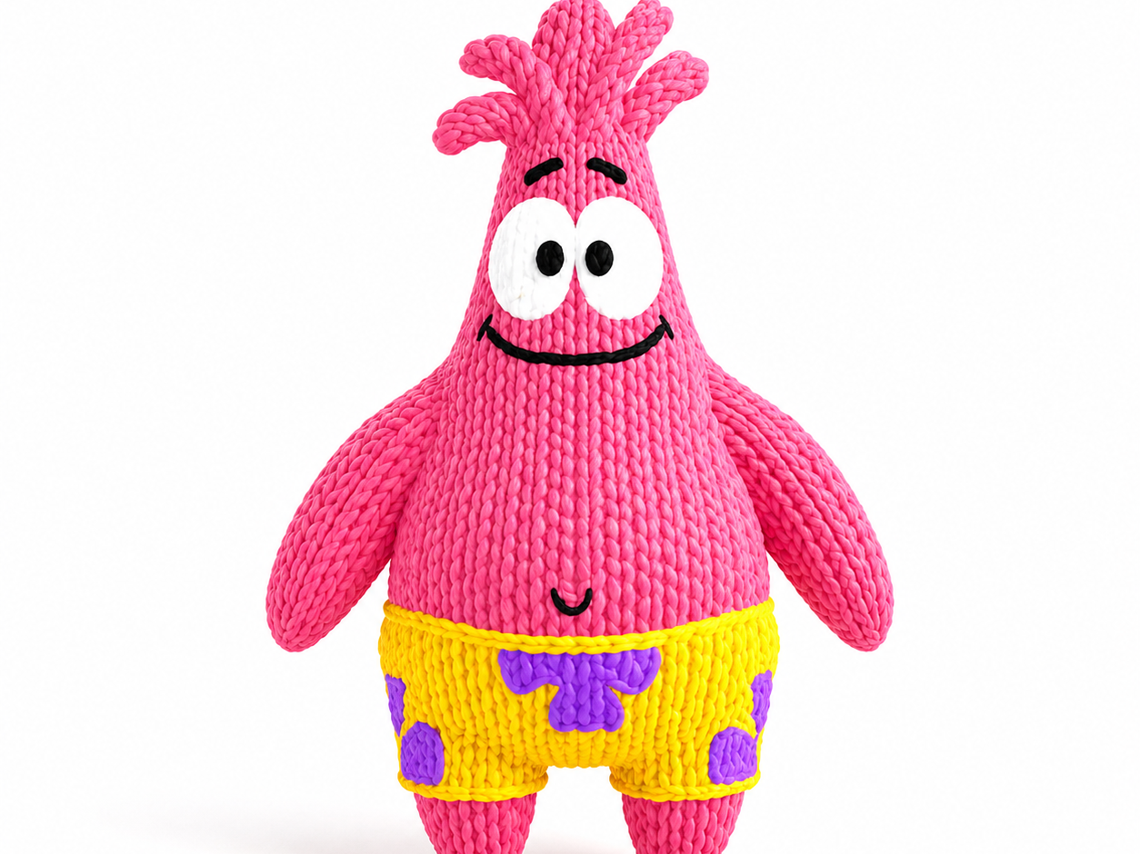 Cute Knitted Patrick