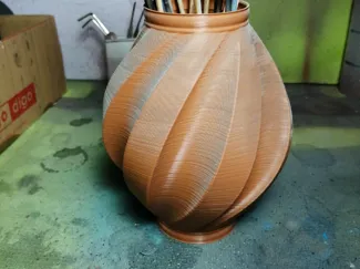 jarron espiral florero cubo 