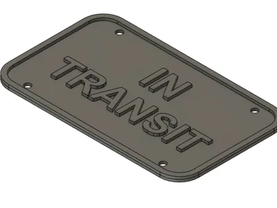 In Transit License Plate