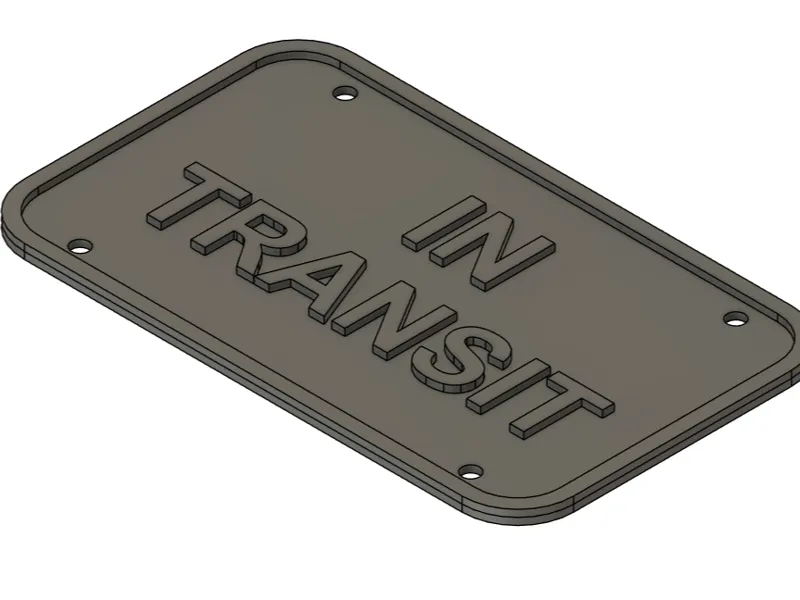 In Transit License Plate