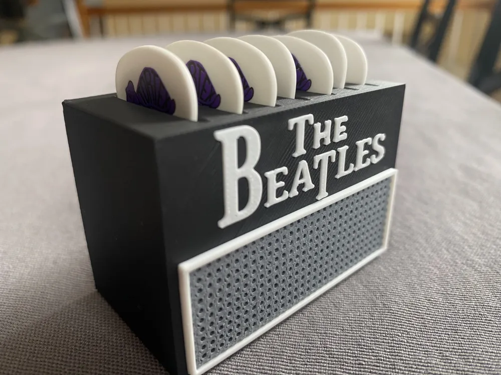 The Beatles amp guitar pick holder! - Free 3D Print Model - MakerWorld