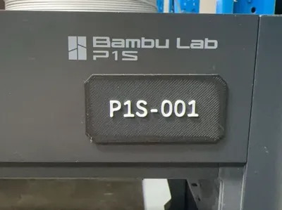 P1S Printer Number Plate (Convenient for 100-Unit Scale Printer Farms)
