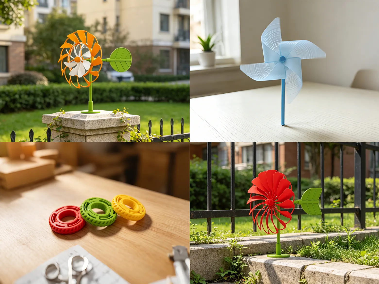 Dual Color Pinwheel (Double color pinwheel) - Free 3D Print Model ...