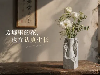 做了一个“破碎感”的花器
