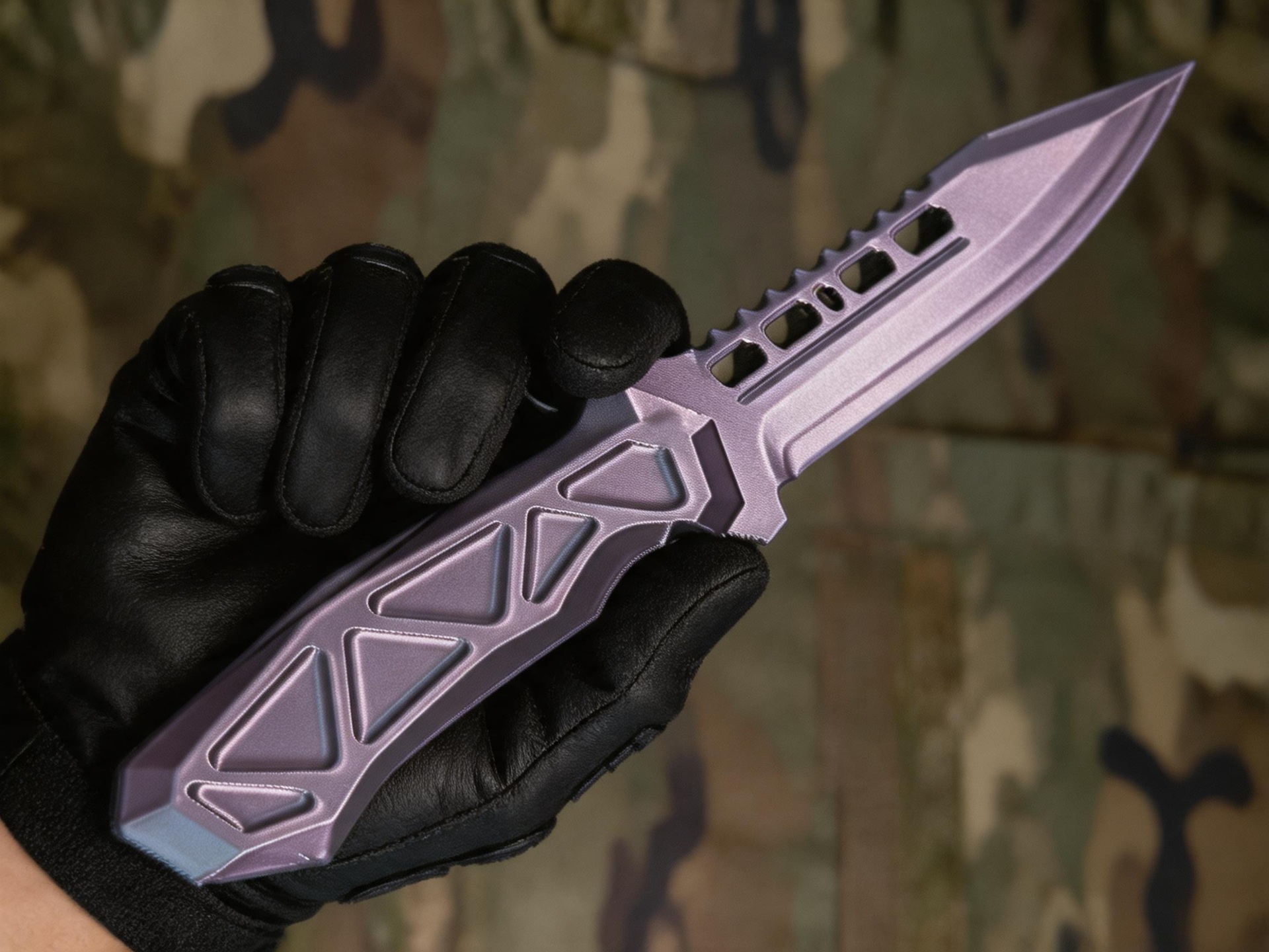 Amethyst Shadow Cyber Tactical Combat Dagger
