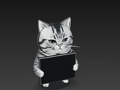 Hueforge cat 3D