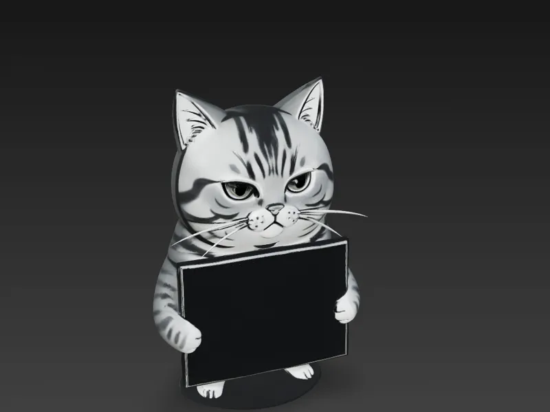Hueforge cat 3D