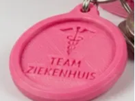 Keychain Badge With Text And Logo