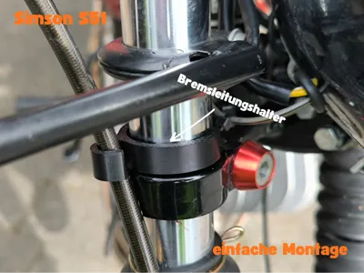 Simson S51 Brake Line Holder / Bowden Cable Clamp