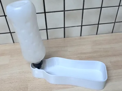 Dog drinking bottle