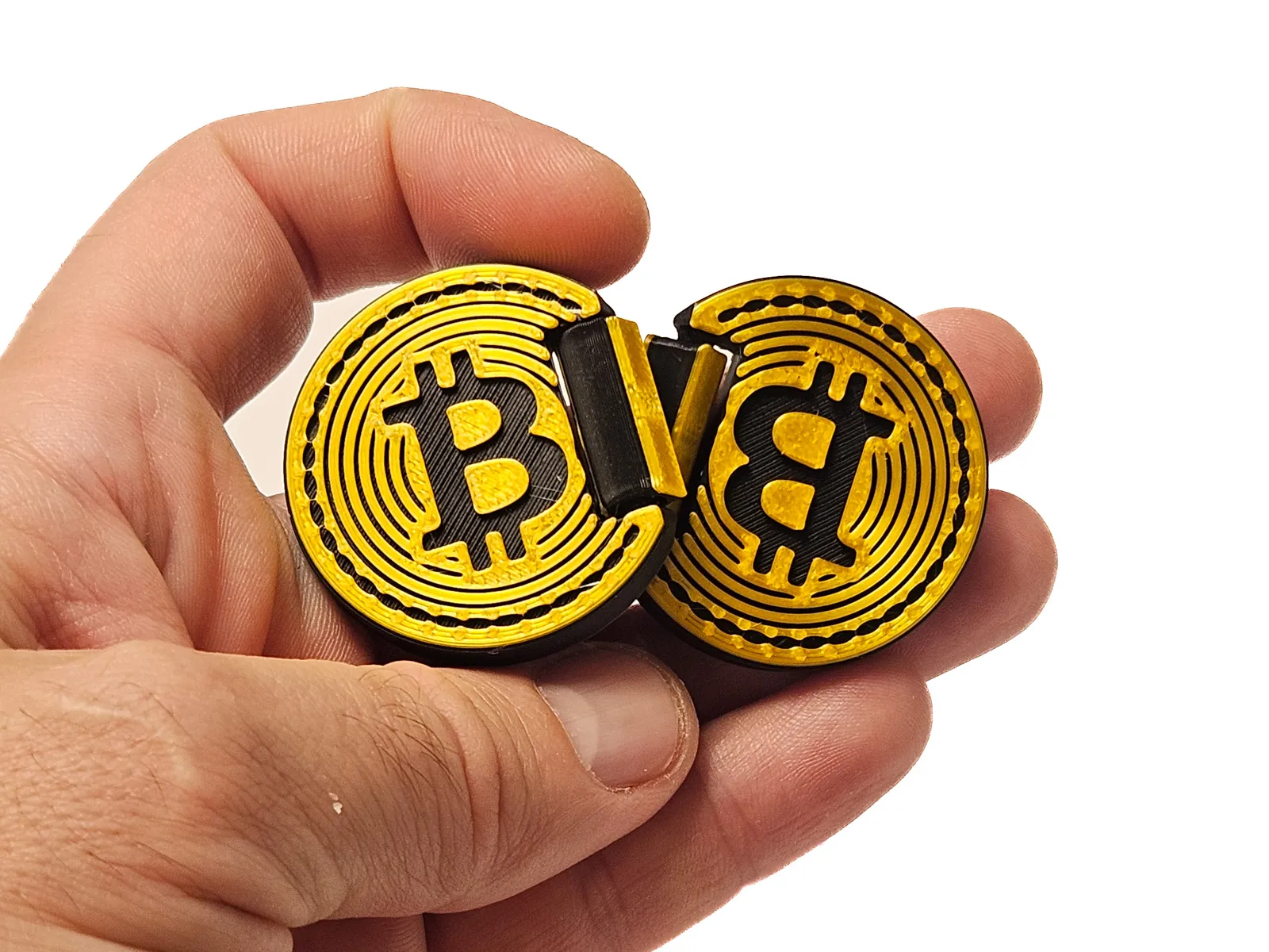 Slip and Slide Fidget Bitcoin coin