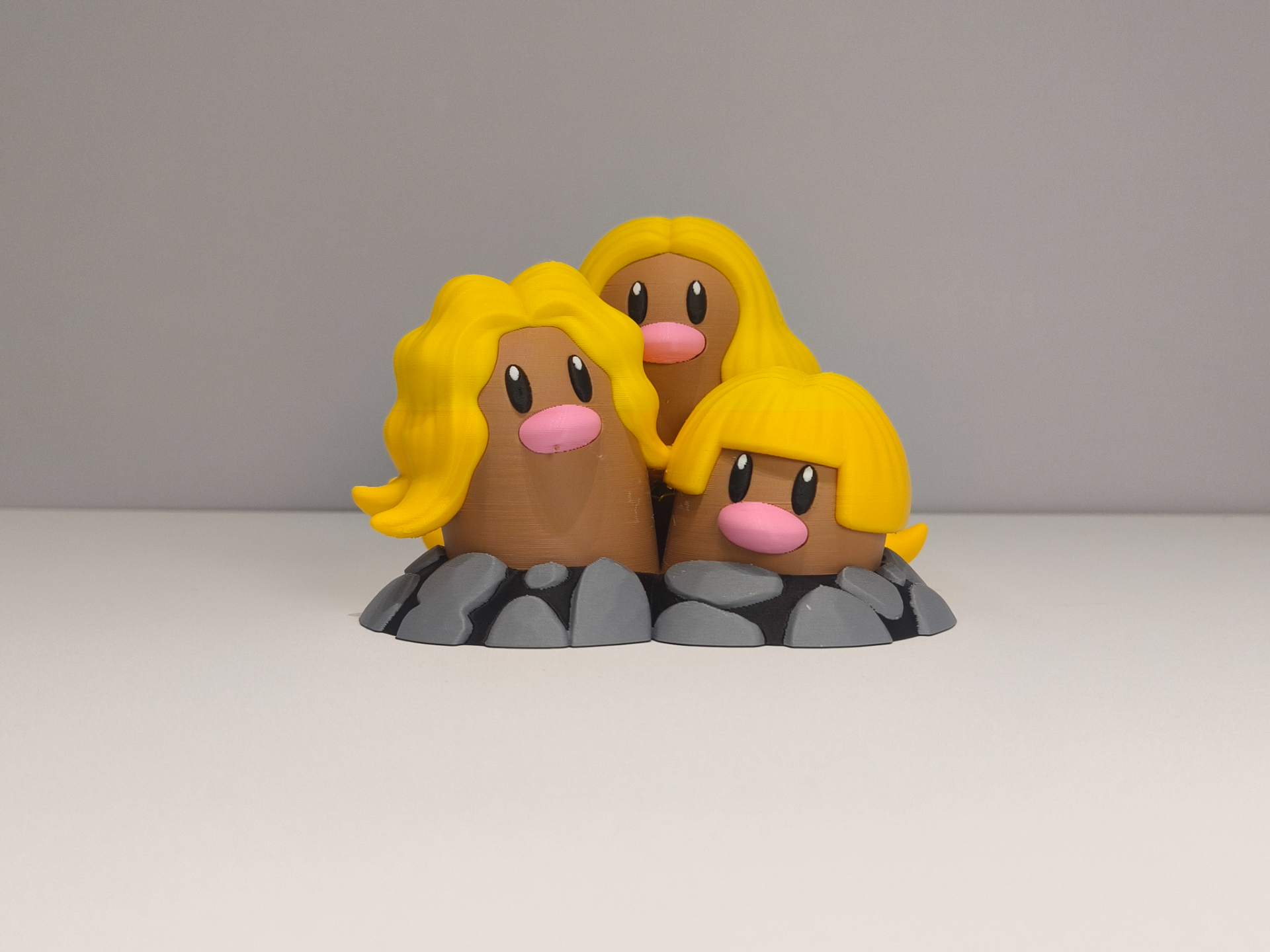 宝可梦 第一世代 #0051.1 三地鼠阿罗拉的样子(Dugtrio-Alola)多色模型