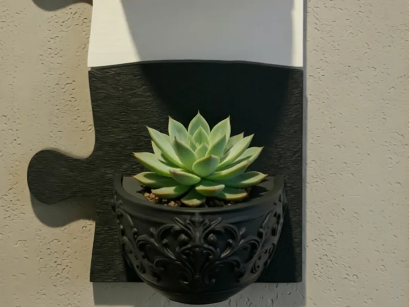 九宫格拼图多肉墙面种植巴洛克盆
