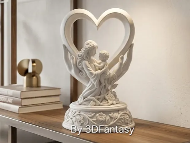 Statuetta Madre e Figlio nel Cuore