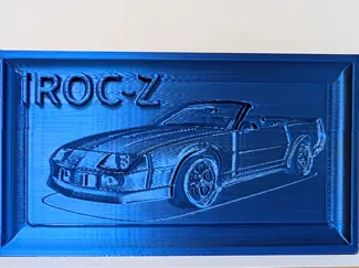 Iroc-z relief sculpture 