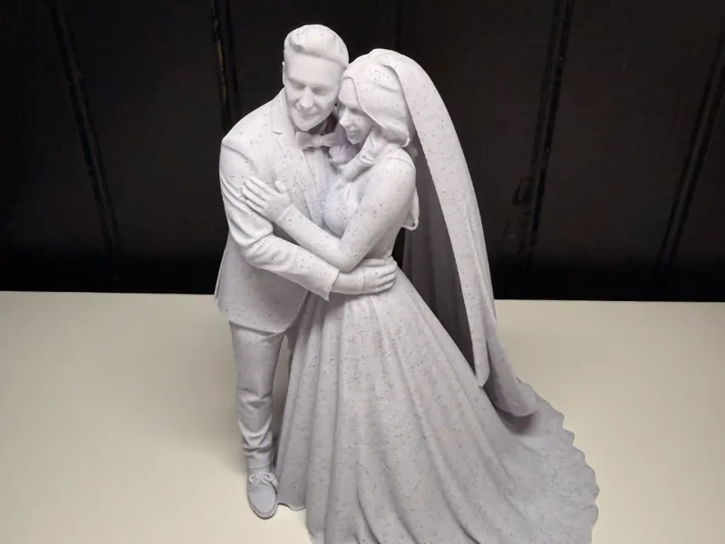 Bride and groom wedding topper