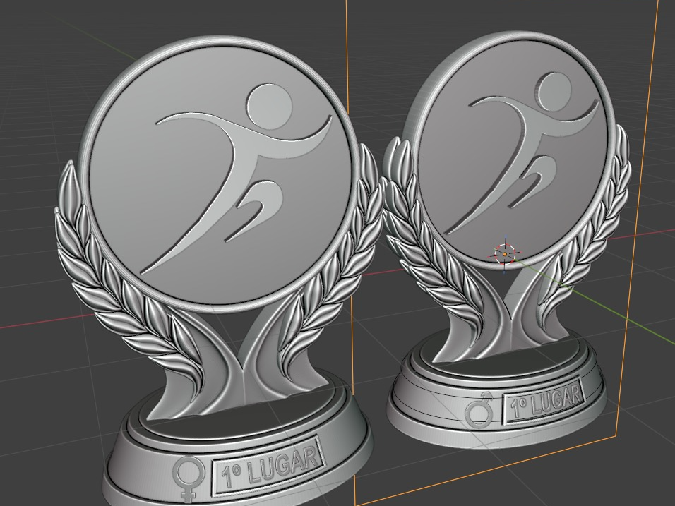 Troféu Masculino e Feminino para corrida