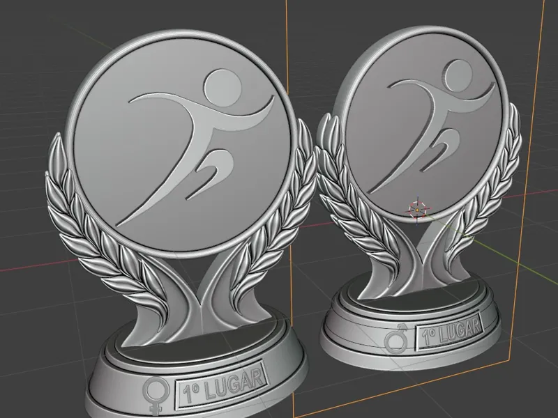 Troféu Masculino e Feminino para corrida