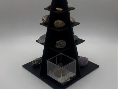 Pyramid Tier Display Stand - Showcase Shelf