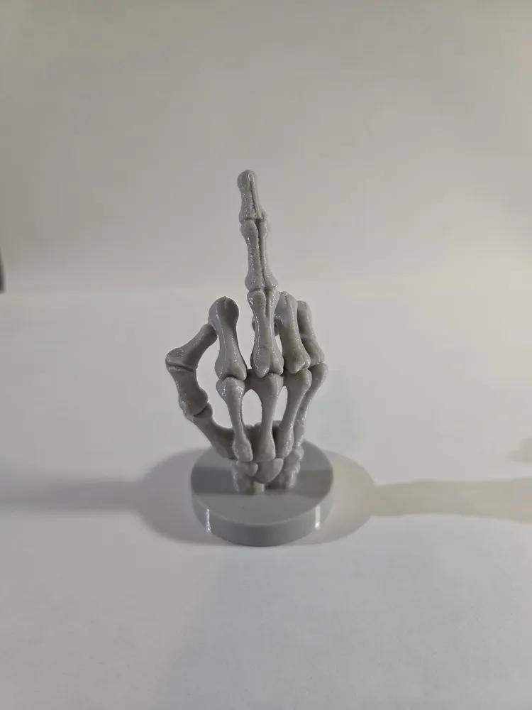 Skeleton middle finger - Free 3D Print Model - MakerWorld