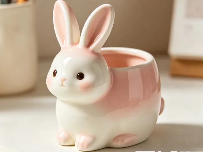 可爱小兔子笔筒