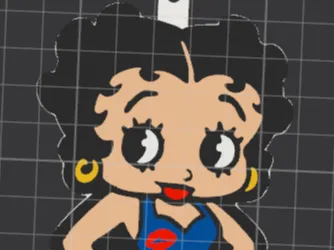 Vintage Betty Boop Keychain 