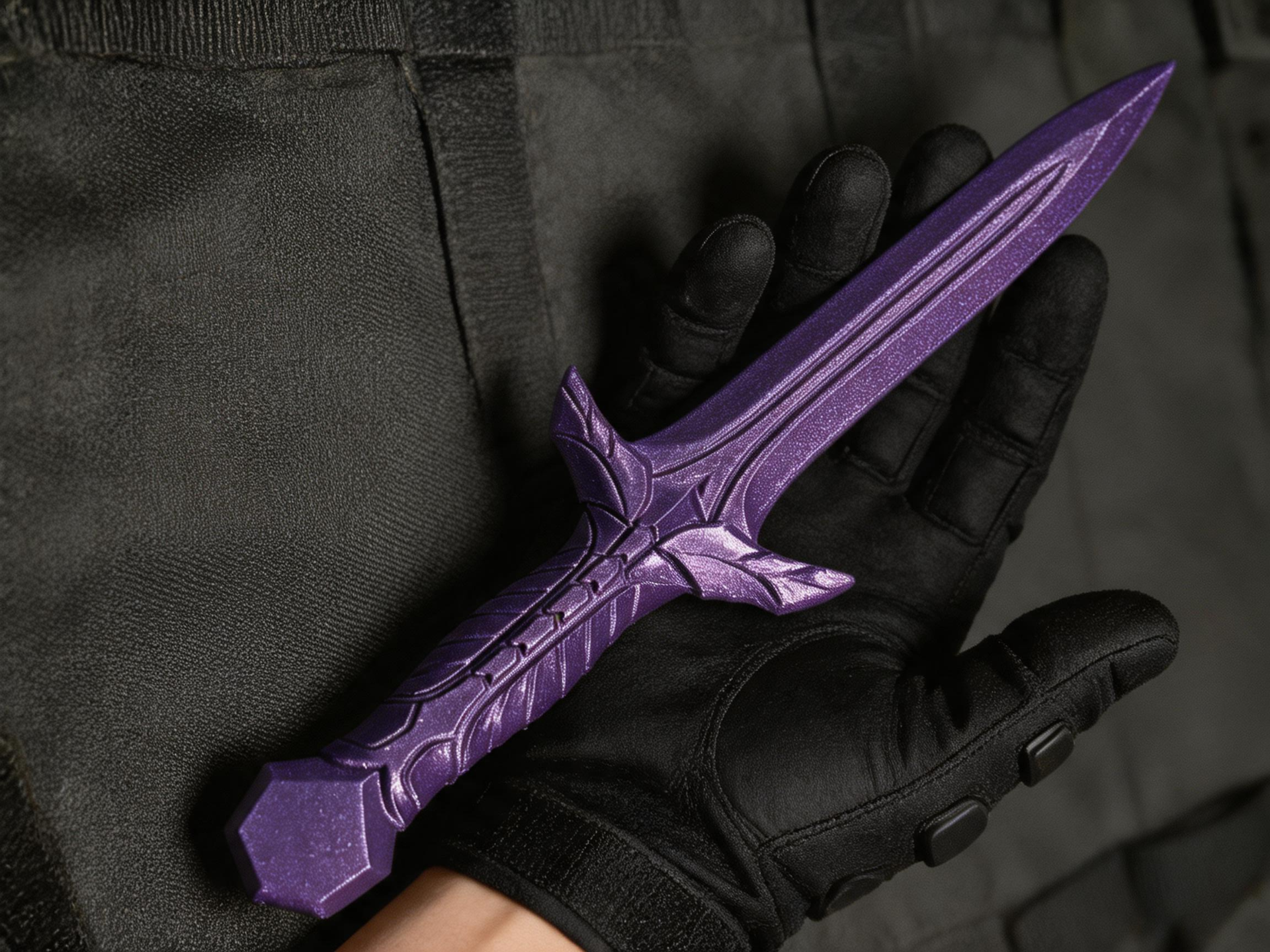 Neon Purple Dark Star Stealth Tactical Dagger